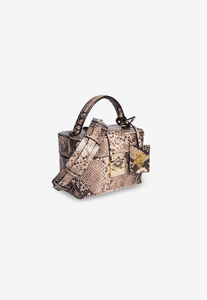 Coco Vanity Bag in Snakeskin with Shoulder Strap