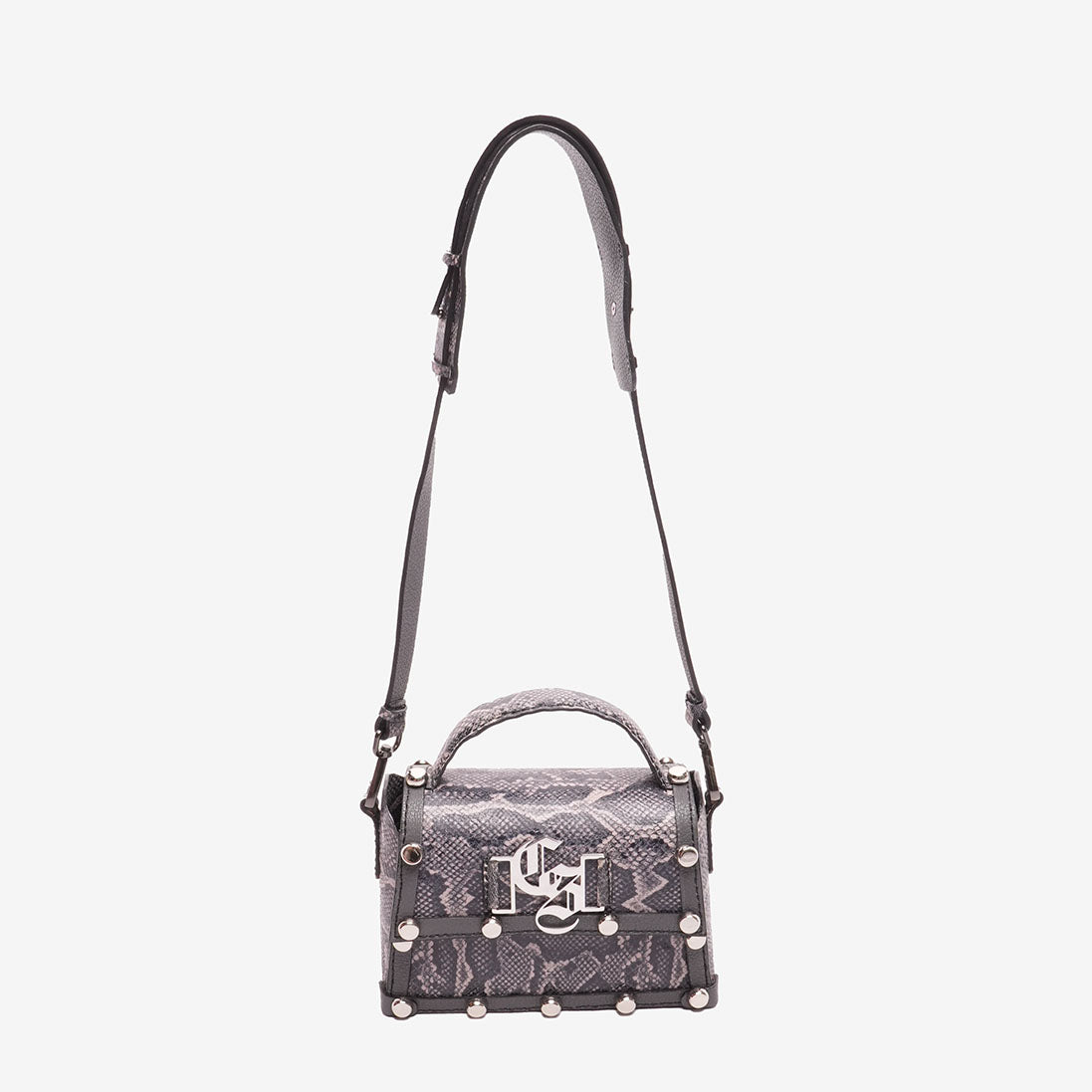 Madame Monogram Snakeskin Studded Bag