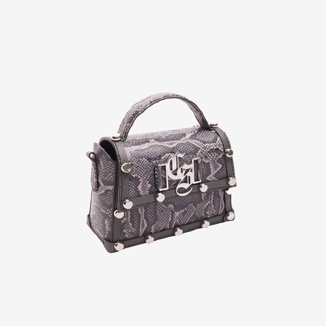 Madame Monogram Snakeskin Studded Bag