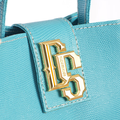 Ribbon Baguette Bag in Teal