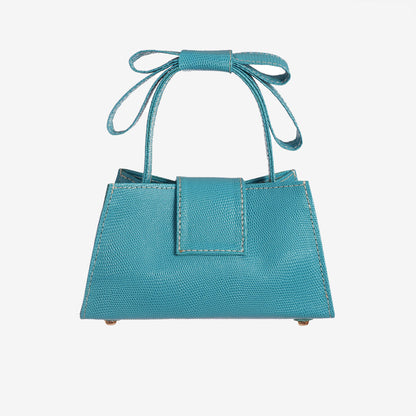 Ribbon Baguette Bag in Teal