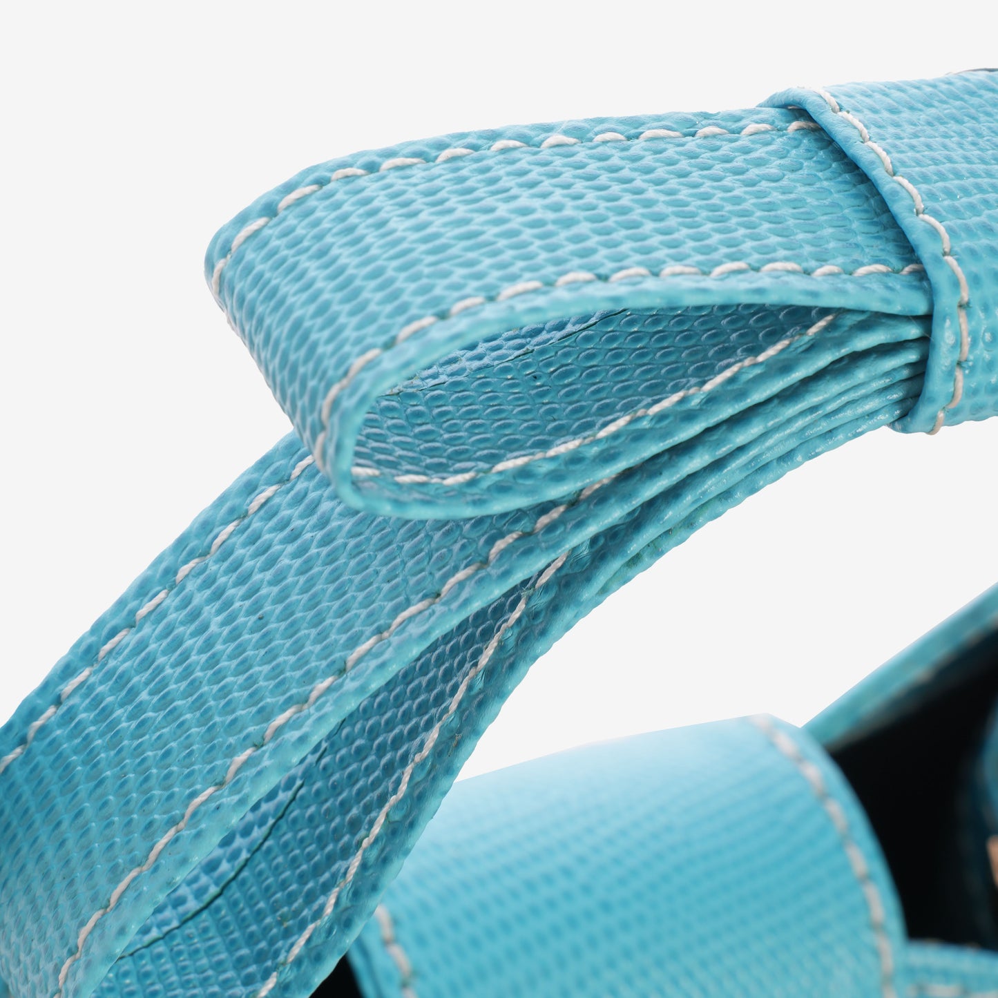 Ribbon Baguette Bag in Teal