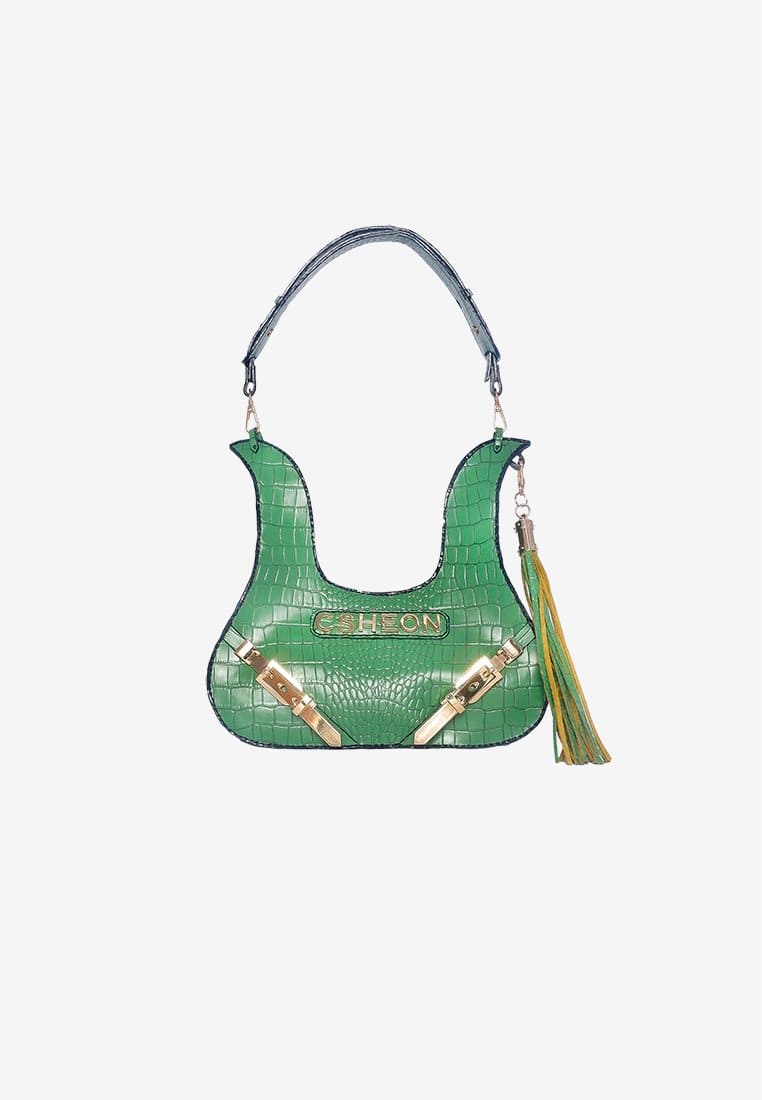 Viola Fringe Bag Green