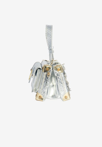 W Trunk Bag Silver Gold Ice with Strap