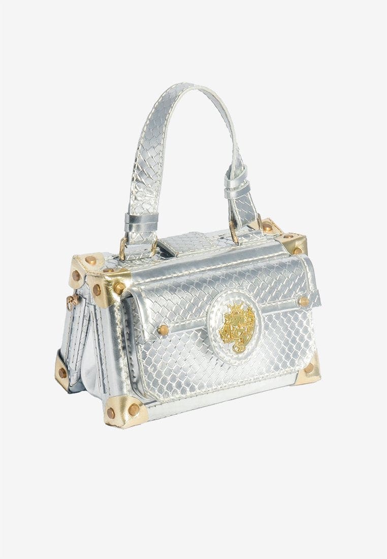 W Trunk Bag Silver Gold Ice with Strap