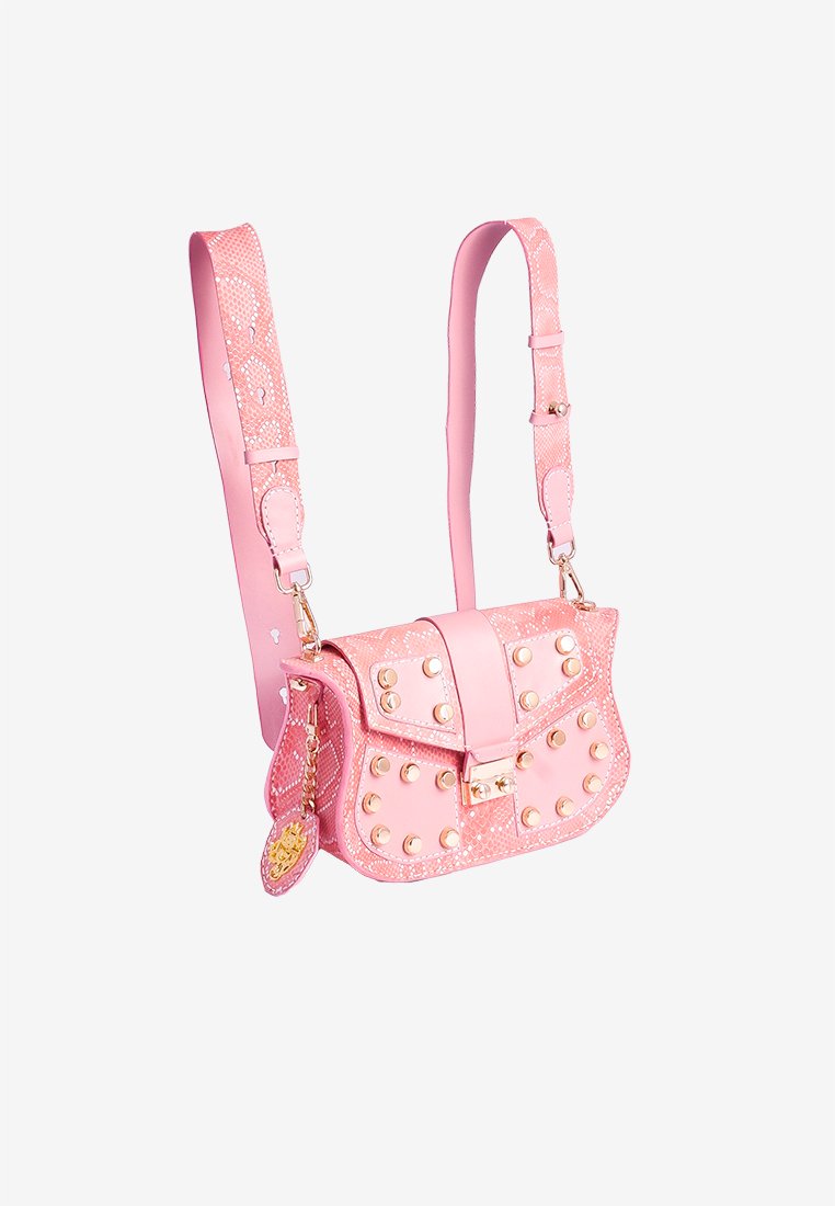 Harlow Bag - 3 Way Bagpack & Crossbody Sling Bag - Matte Pink Snakeskin