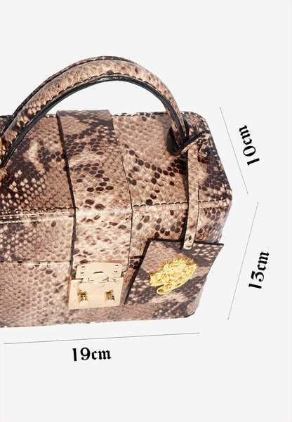 Coco Vanity Bag in Snakeskin with Shoulder Strap