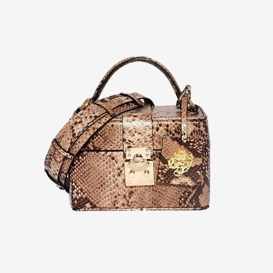 Coco Vanity Bag in Snakeskin with Shoulder Strap